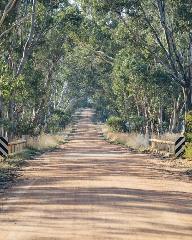 Country Dirt Road the goes into the distance - Australian Stock Image
