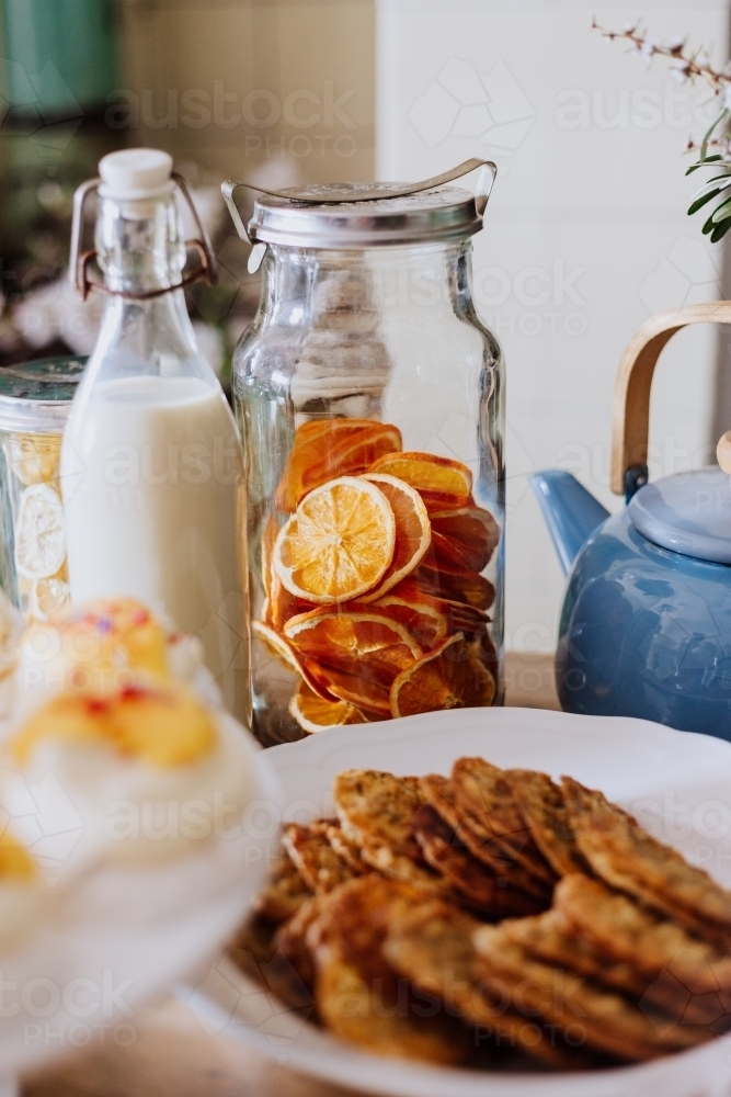 Country Kitchen with homemade treats : Austockphoto Country Kitchen with homemade treats - Australian Stock Image