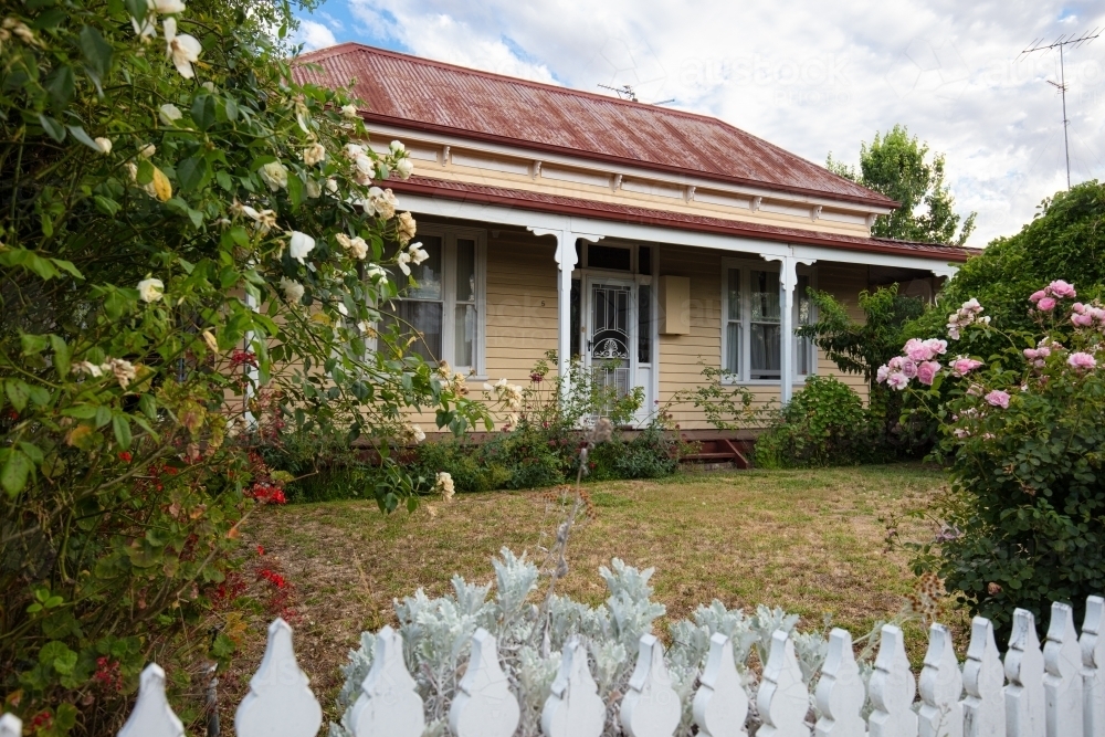 Country/rural style timber house in Horsham, Victoria - Australian Stock Image