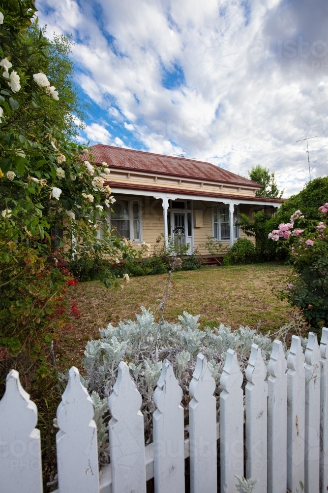 Country/rural style timber house in Horsham, Victoria - Australian Stock Image