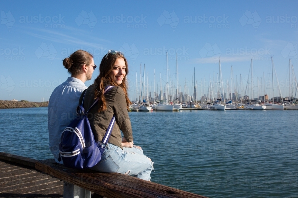 Couple Enjoying the Summer Sunshine - Australian Stock Image