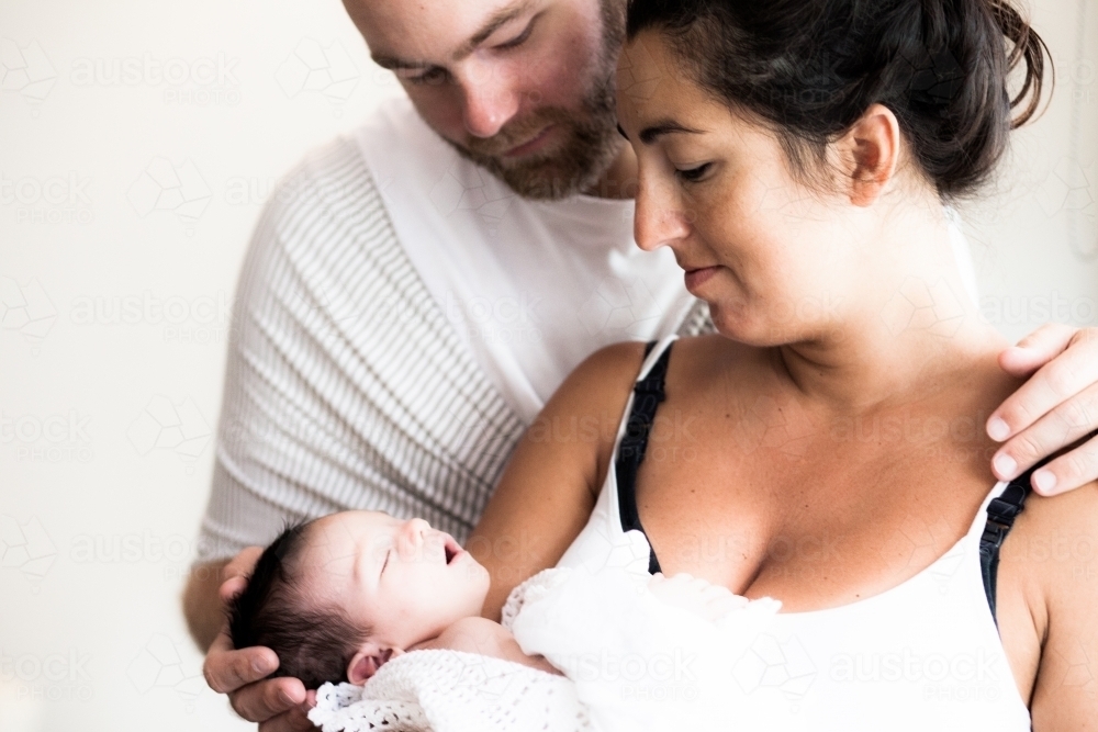 Couple with baby - Australian Stock Image