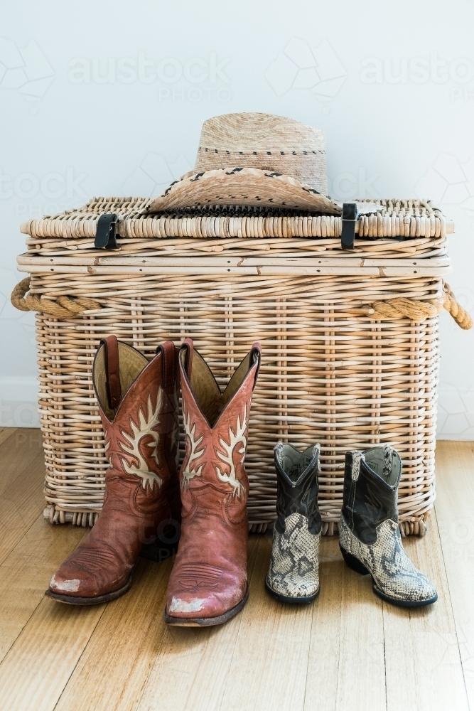 Cowboy gear waiting for next outing - Australian Stock Image