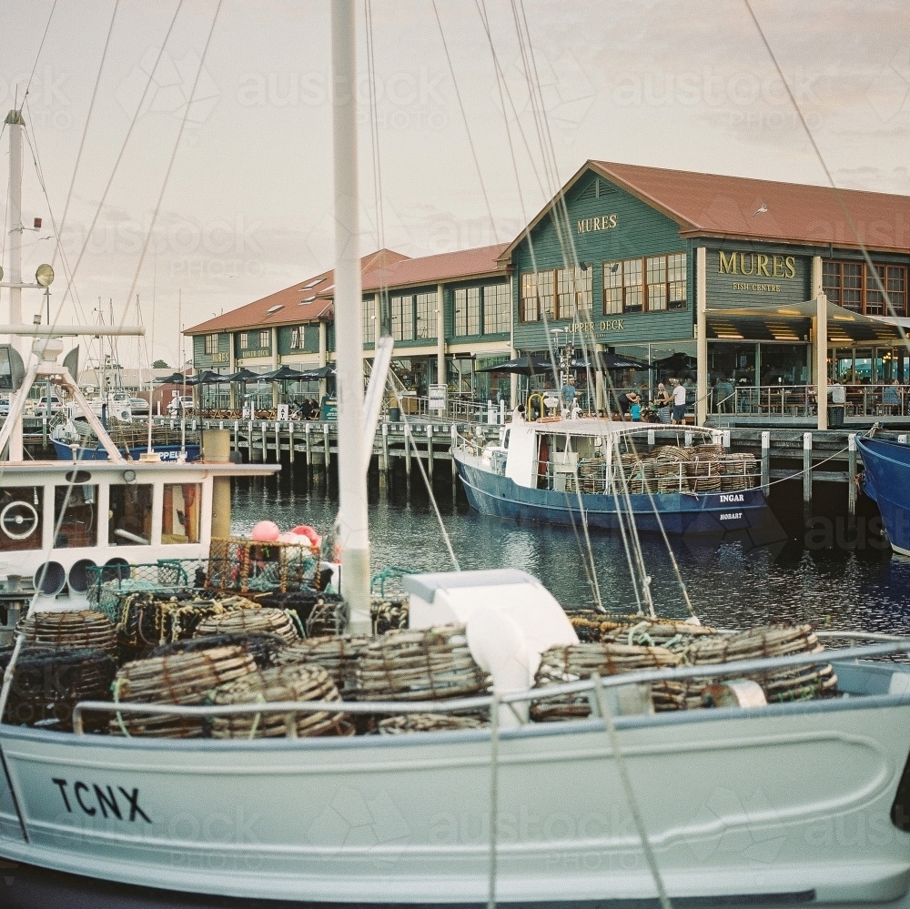 Crab Pot on Boat - Australian Stock Image