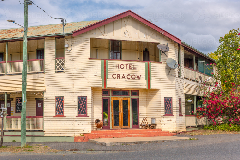 Cracow Hotel in the old gold mining town in Queensland - Australian Stock Image