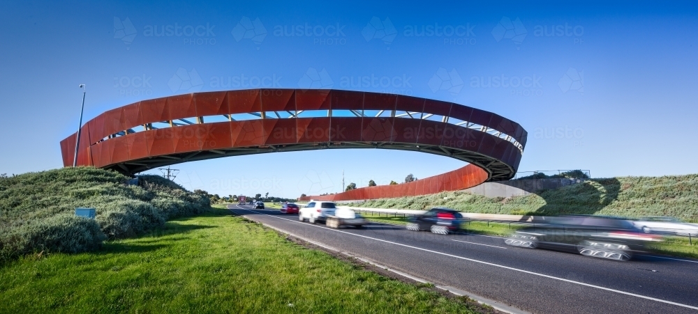 Craigieburn Bypass Footbridge - Australian Stock Image