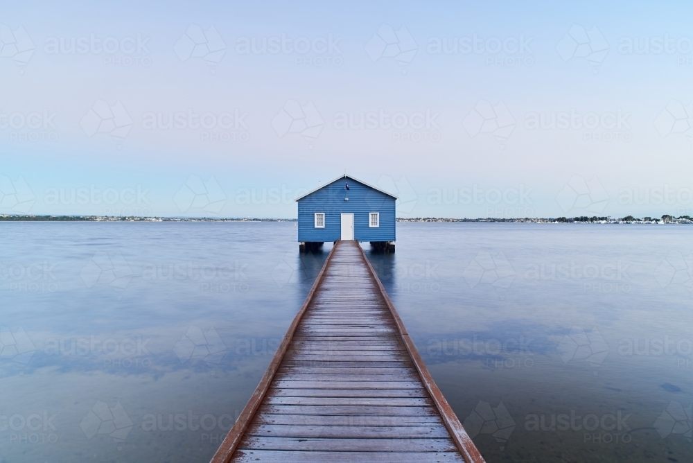 Crawley Edge Boatshed on the Swan River at dusk. - Australian Stock Image