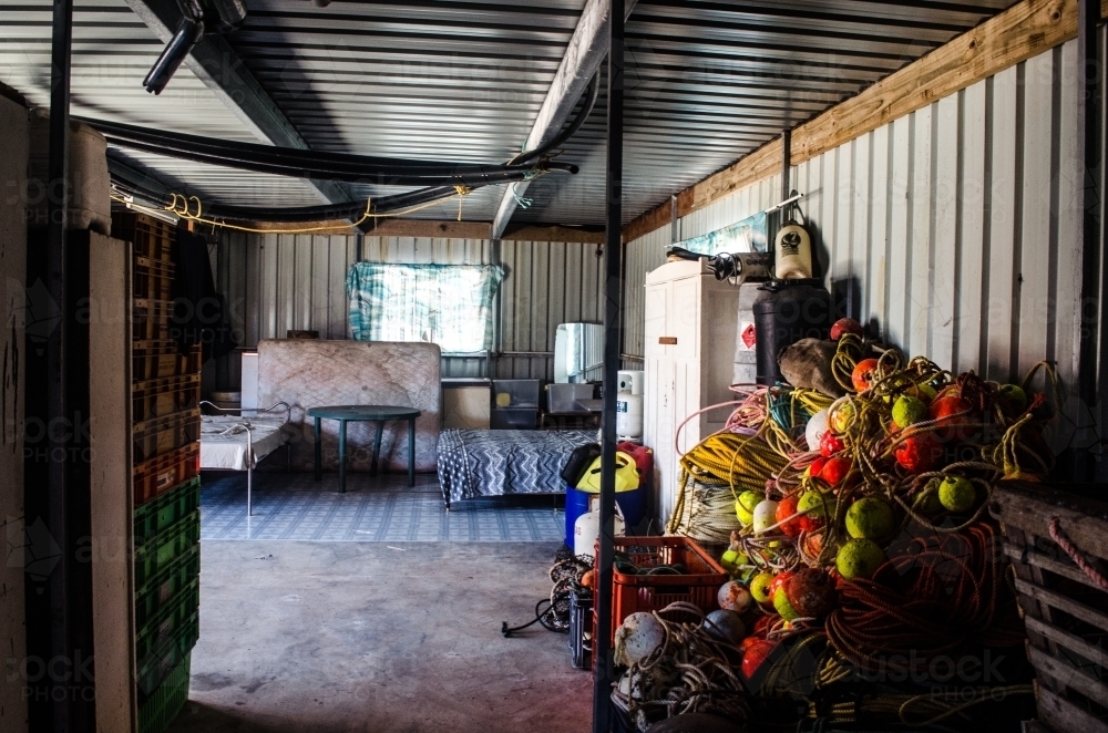Crayfisherman's shed - Australian Stock Image