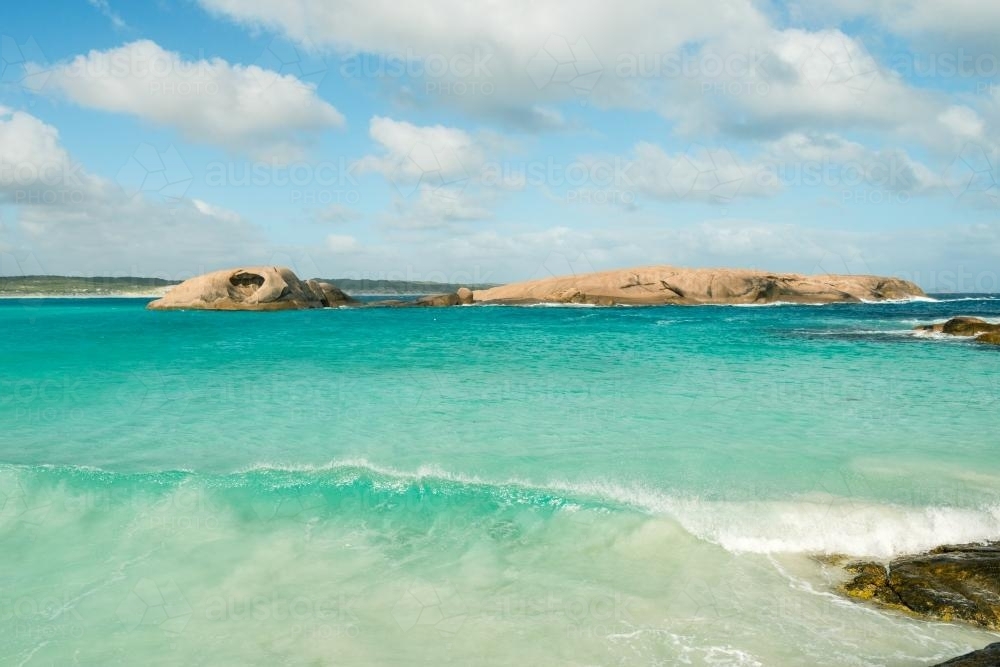 crystal clear water at Twilight Beach, WA - Australian Stock Image