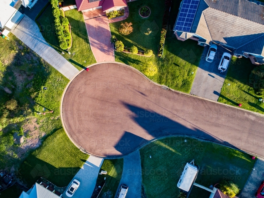 cul-de-sac top down - Australian Stock Image