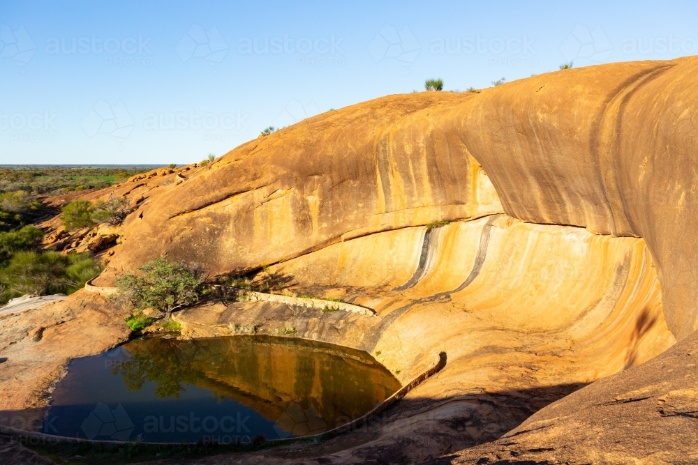 curved rock feature at Beringbooding - Australian Stock Image