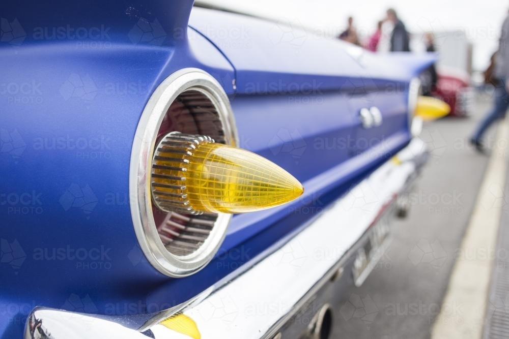Custom tail lights on vintage car - Australian Stock Image