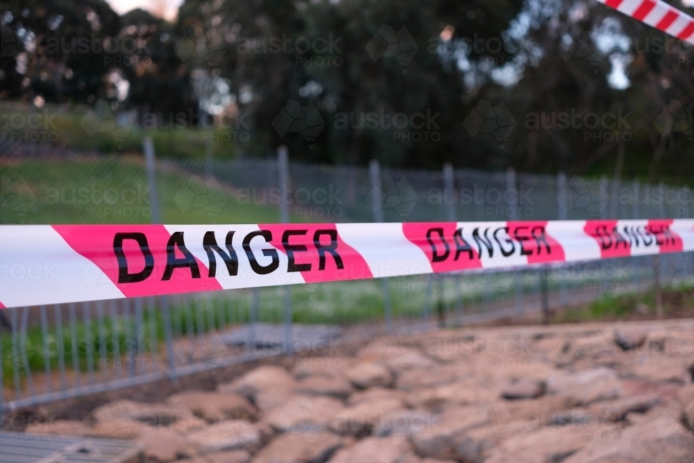 Danger tape - Australian Stock Image