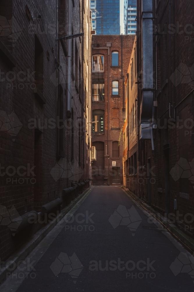 dark laneway, Melbourne - Australian Stock Image