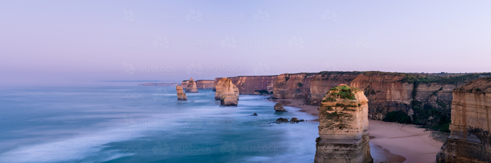 Dawn at the 12 apostles on Great Ocean Road Victoria - Australian Stock Image