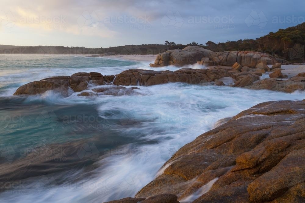 Dawn at the Bay of Fires - Australian Stock Image