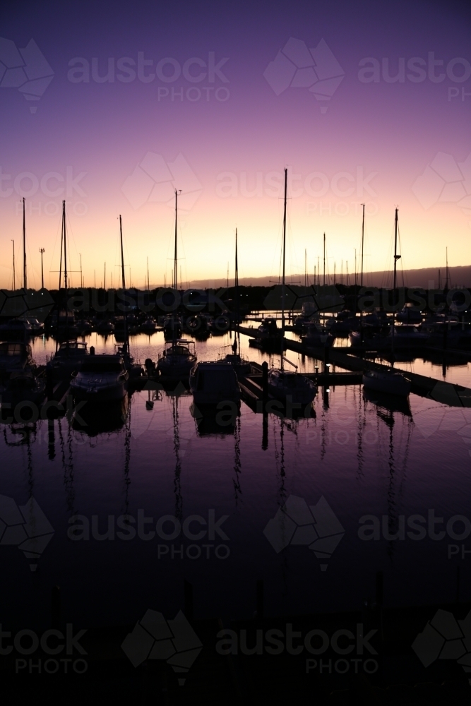 Dawn Over the Marina - Australian Stock Image
