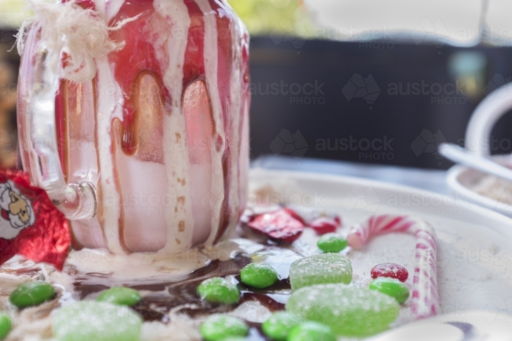 Delicious christmas super shake treat - Australian Stock Image