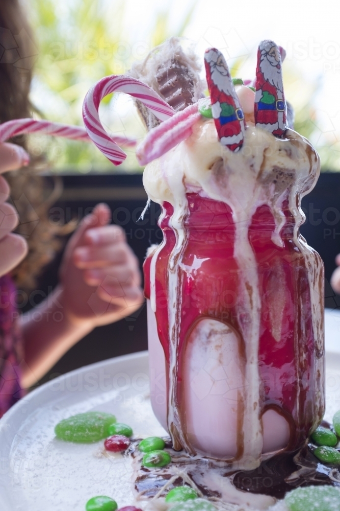 Delicious christmas super shake treat - Australian Stock Image