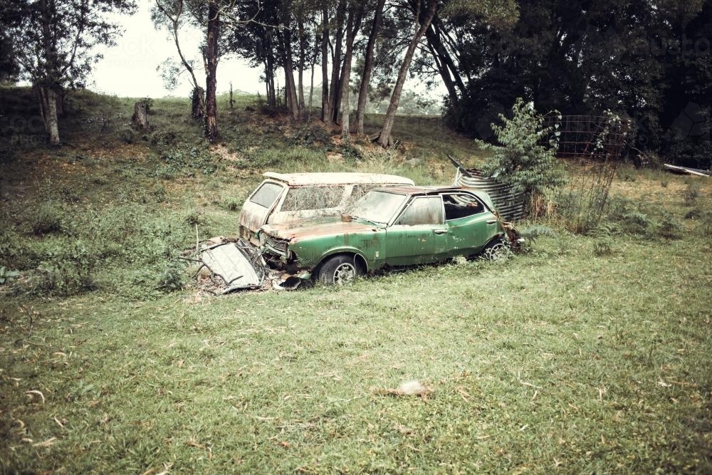 Derelict cars - Australian Stock Image