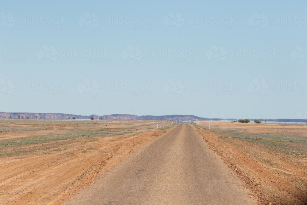 Deserted road in the outback - Australian Stock Image