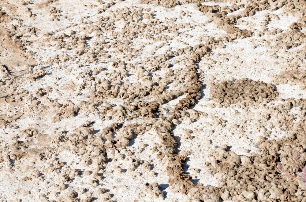 Detail shot of salt on sand with texture and pattern - Australian Stock Image