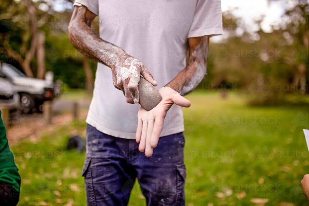 Scared Rocks Image of dharawal man explaining how sacred rocks were used by previous ...