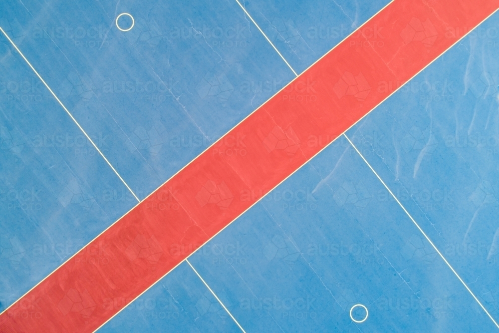 Image of Diagonal of netball court patterns. - Austockphoto