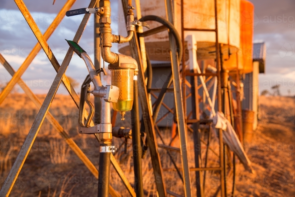 Diesel pump on farm - Australian Stock Image