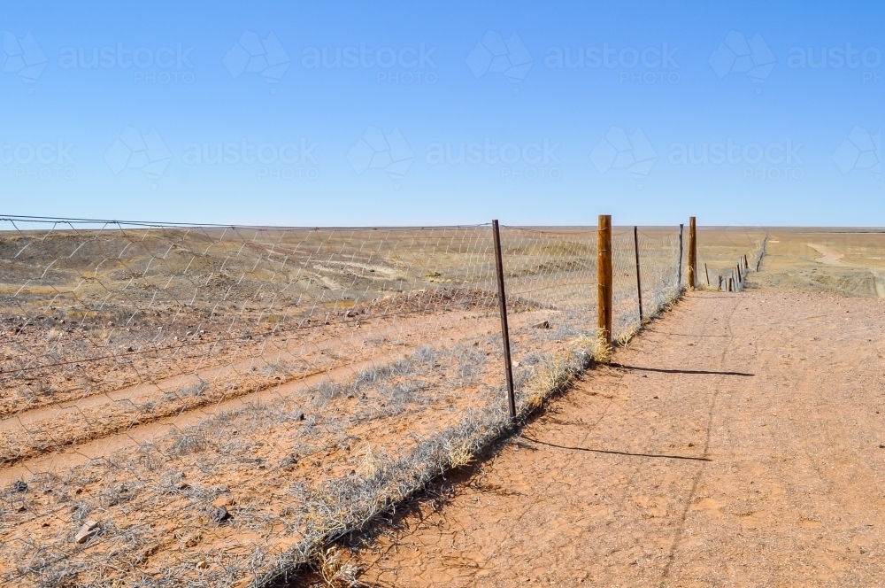 Dingo Fence, South Australia - Australian Stock Image