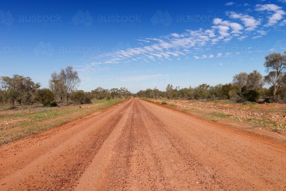 Dirt road in Aussie outback - Australian Stock Image