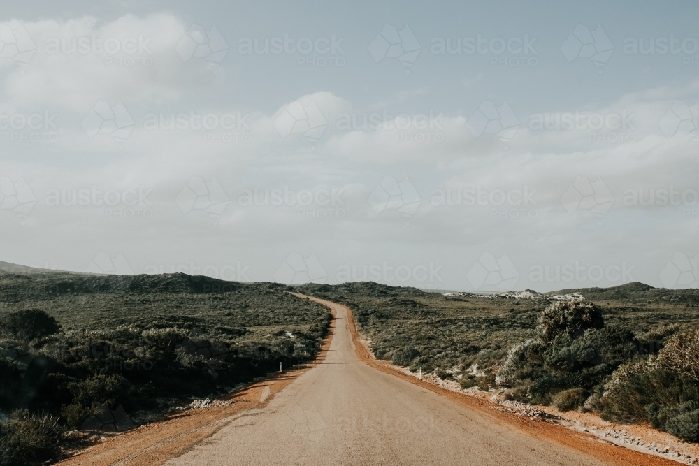 Dirt road through scrub - Australian Stock Image