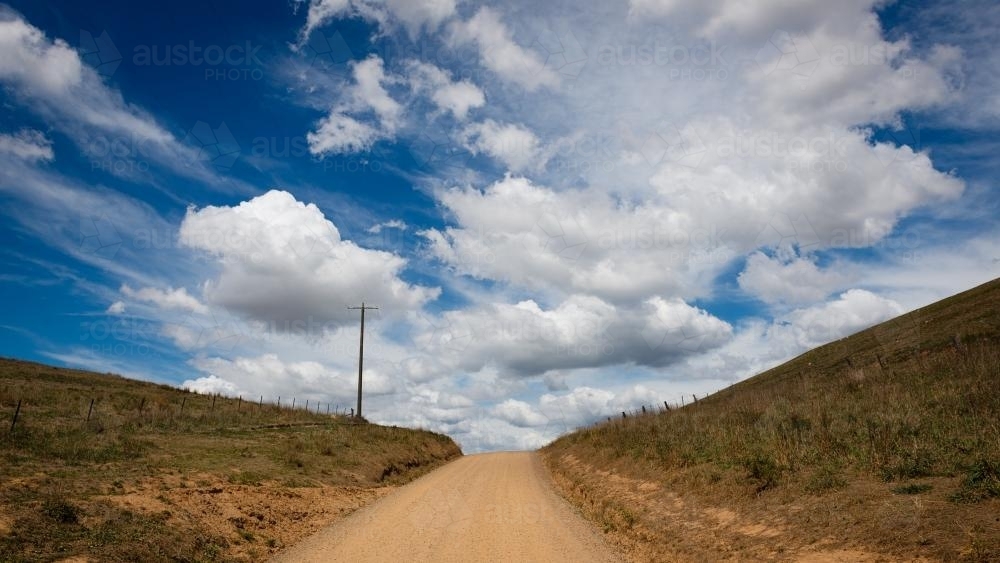 Dirt road to the sky - Australian Stock Image