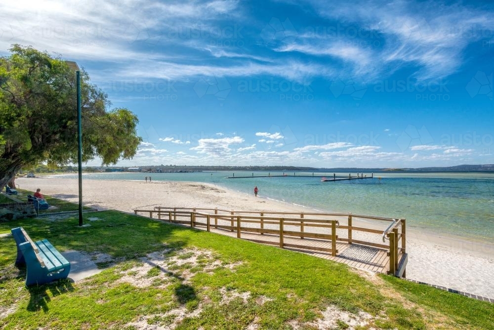 Disabled wheelchair access to pristine beach - Australian Stock Image