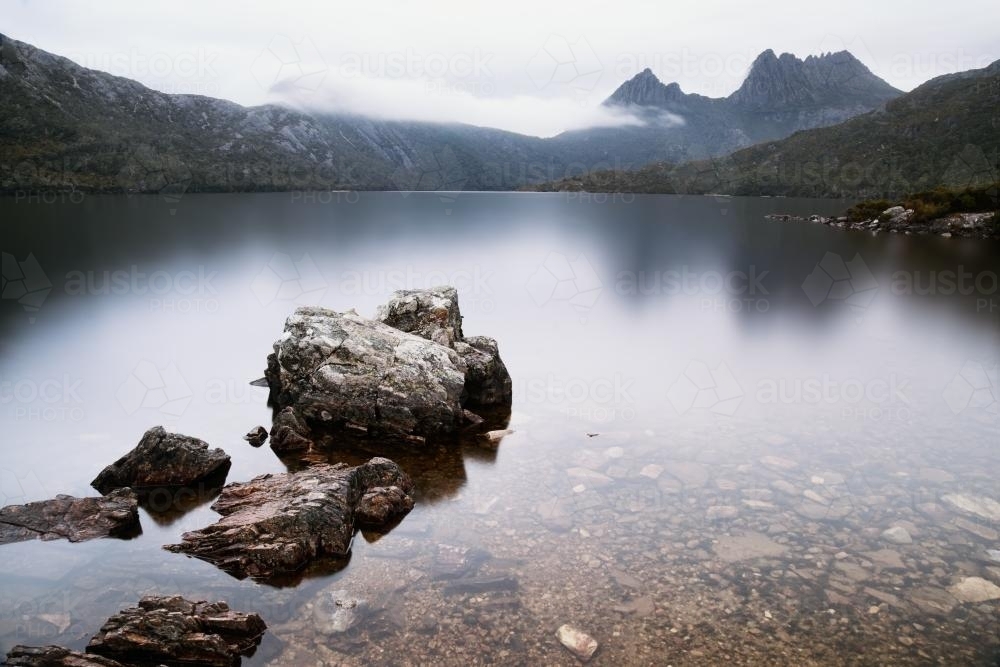 Dove Lake, Cradle Mountain - Australian Stock Image