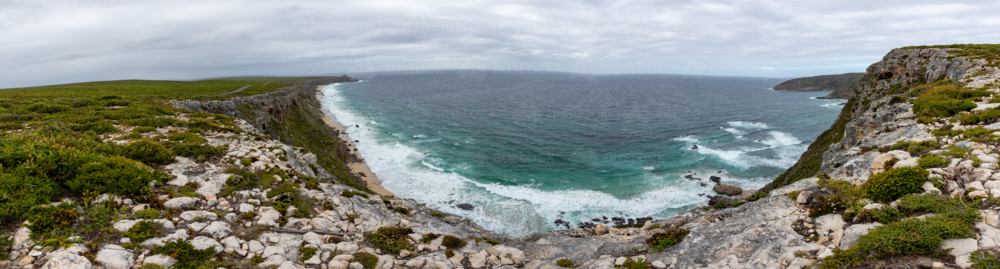Dramatic Cliffs and Turquoise Ocean at Kangaroo Island - Australian Stock Image
