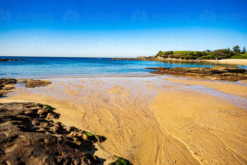 dramatic coastal landscape of Little Bay beach - Australian Stock Image