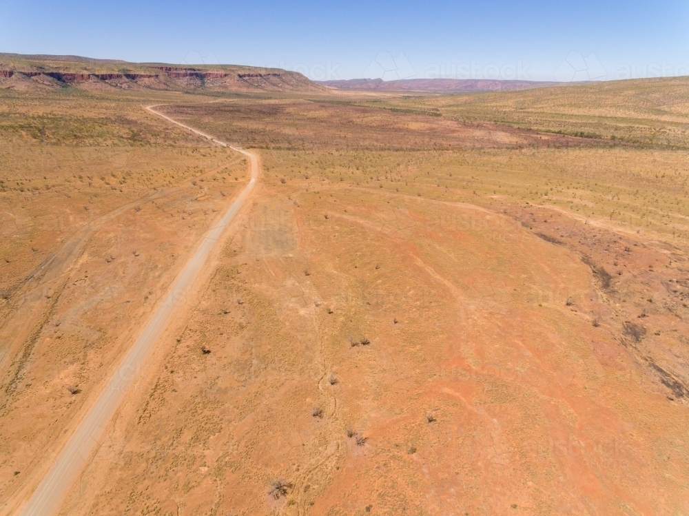 Drone photo of the Gibb River Road and Cockburn Ranges in the Kimberley - Australian Stock Image