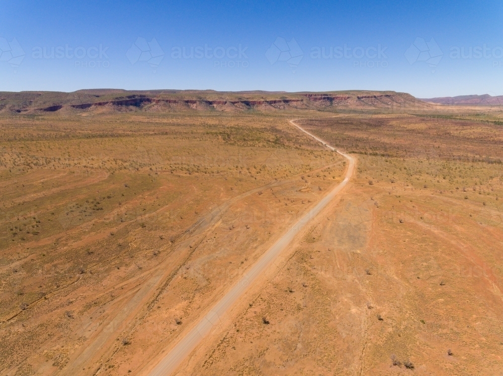 Drone photo of the Gibb River Road and Cockburn Ranges in the Kimberley - Australian Stock Image