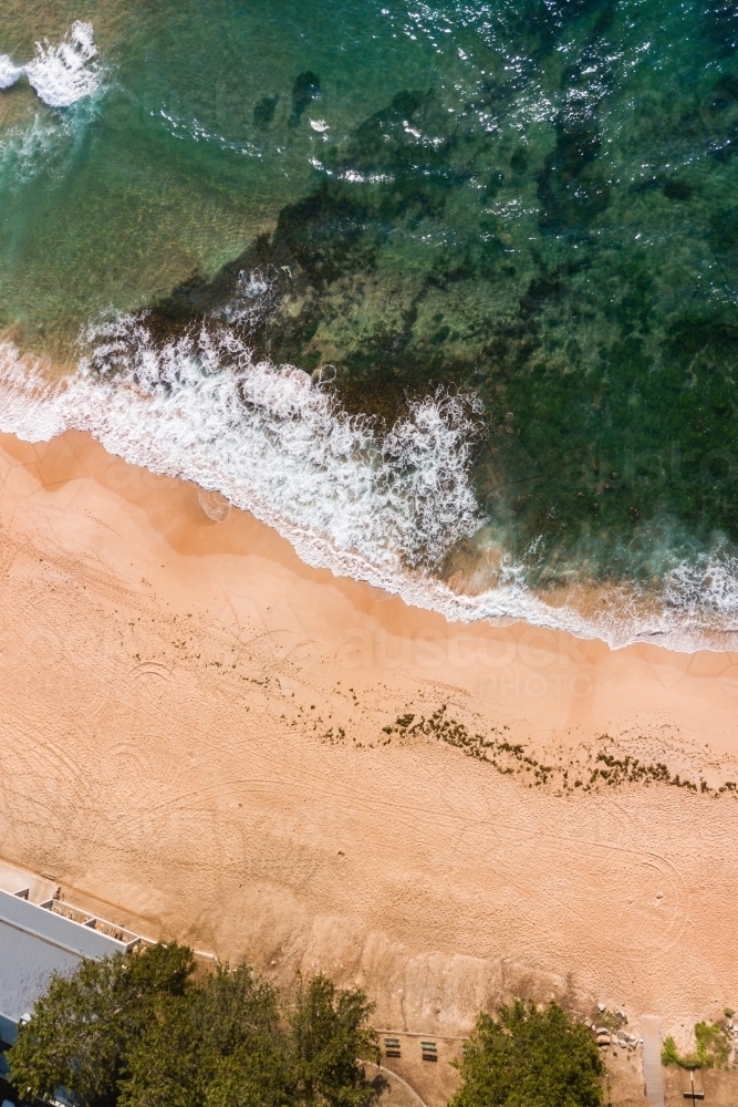 drone shot of beach - Australian Stock Image