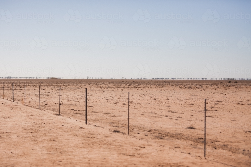 Drought Landscape in Outback Queensland - Australian Stock Image