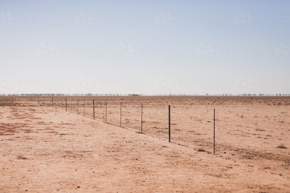 Drought Landscape in Outback Queensland - Australian Stock Image