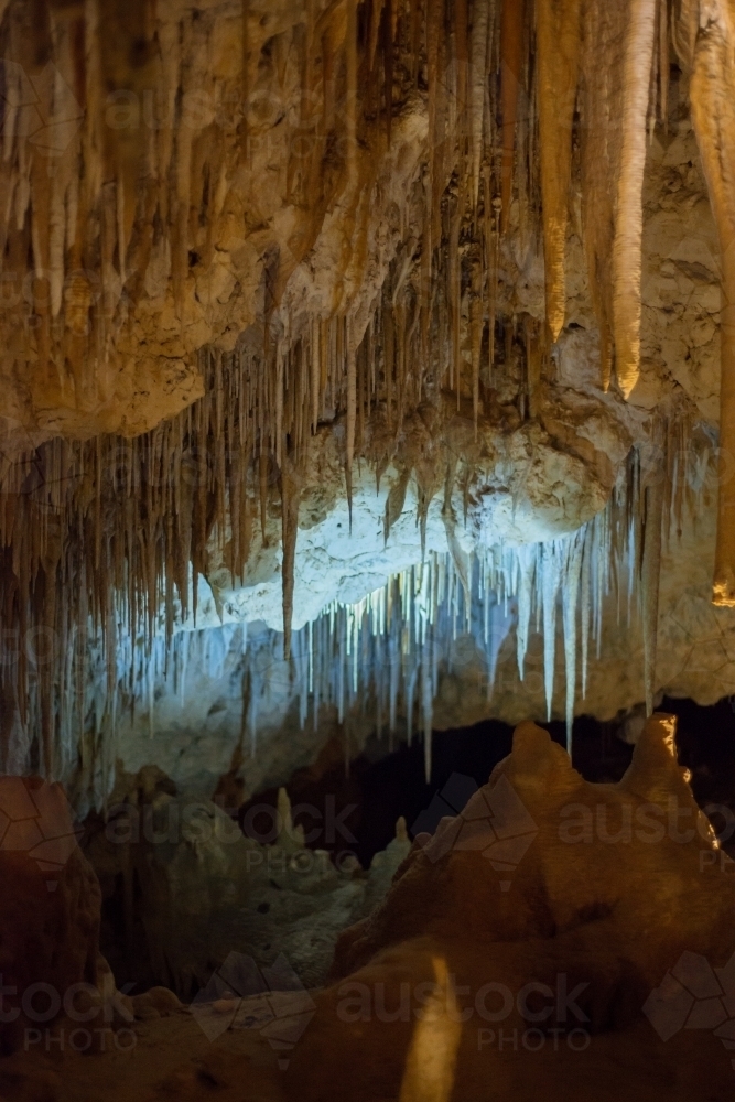 Dry, underground limestone caves - Australian Stock Image