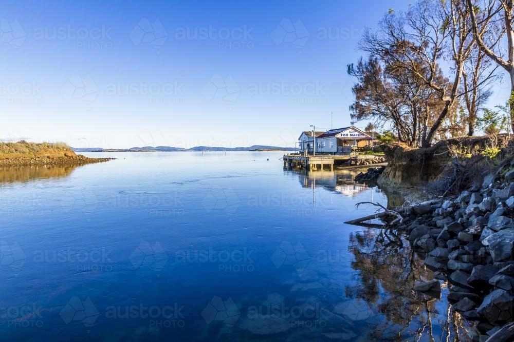 Image of Dunalley Canal with fish markets in the 