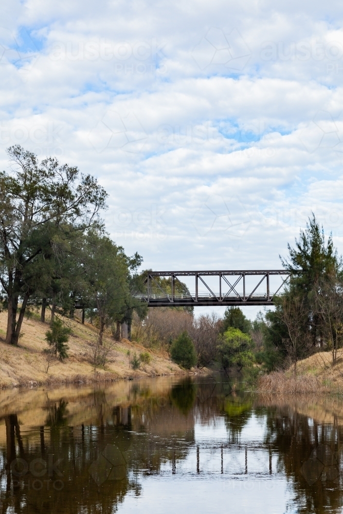 Dunolly Ford Bridge in Singleton over the Hunter River - Australian Stock Image