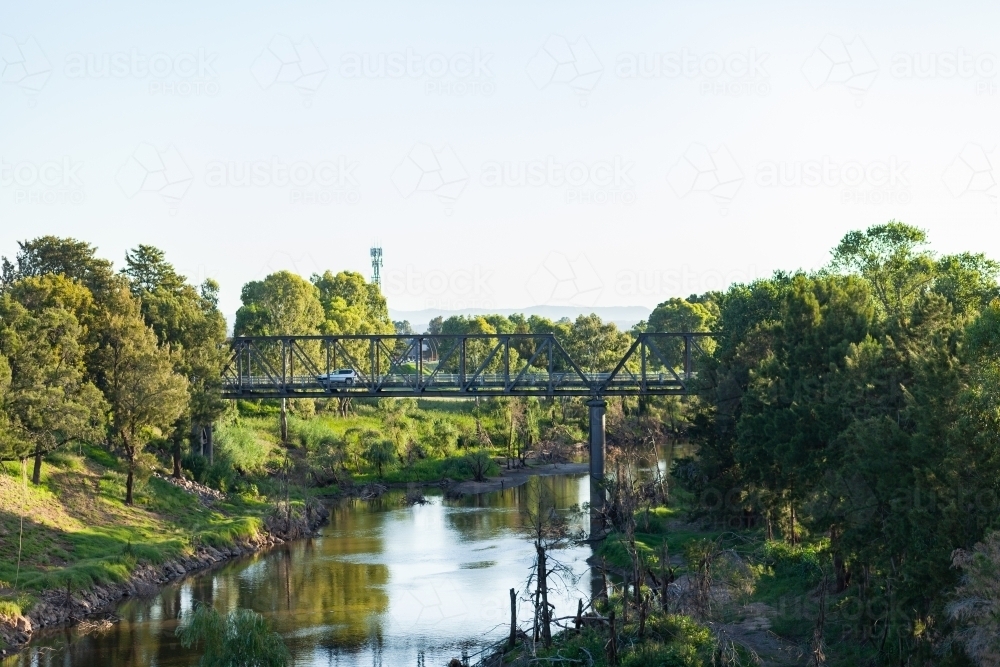 Image of Dunolly ford bridge in singleton over the Hunter River ...
