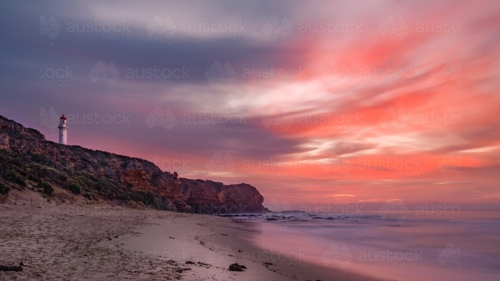Early morning light at Aireys Inlet, Great Ocean Road - Australian Stock Image