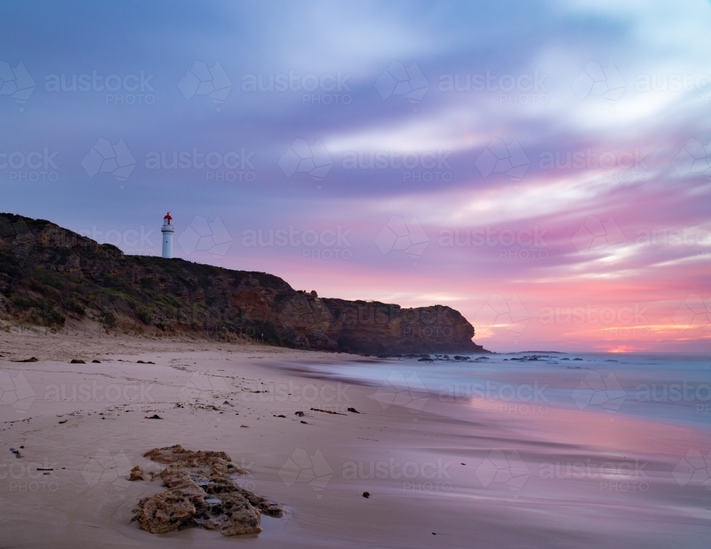 Early morning light at Aireys Inlet, Great Ocean Road - Australian Stock Image