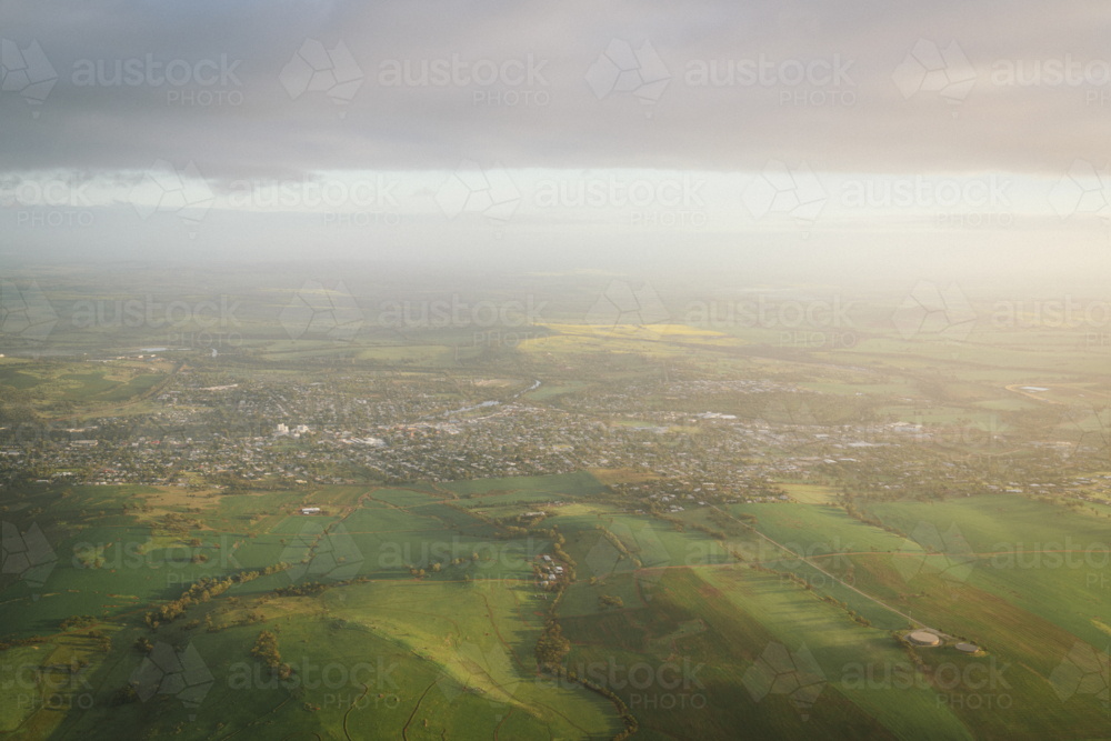 Early morning over the town of Northam in the Avon Valley of Western Australia - Australian Stock Image