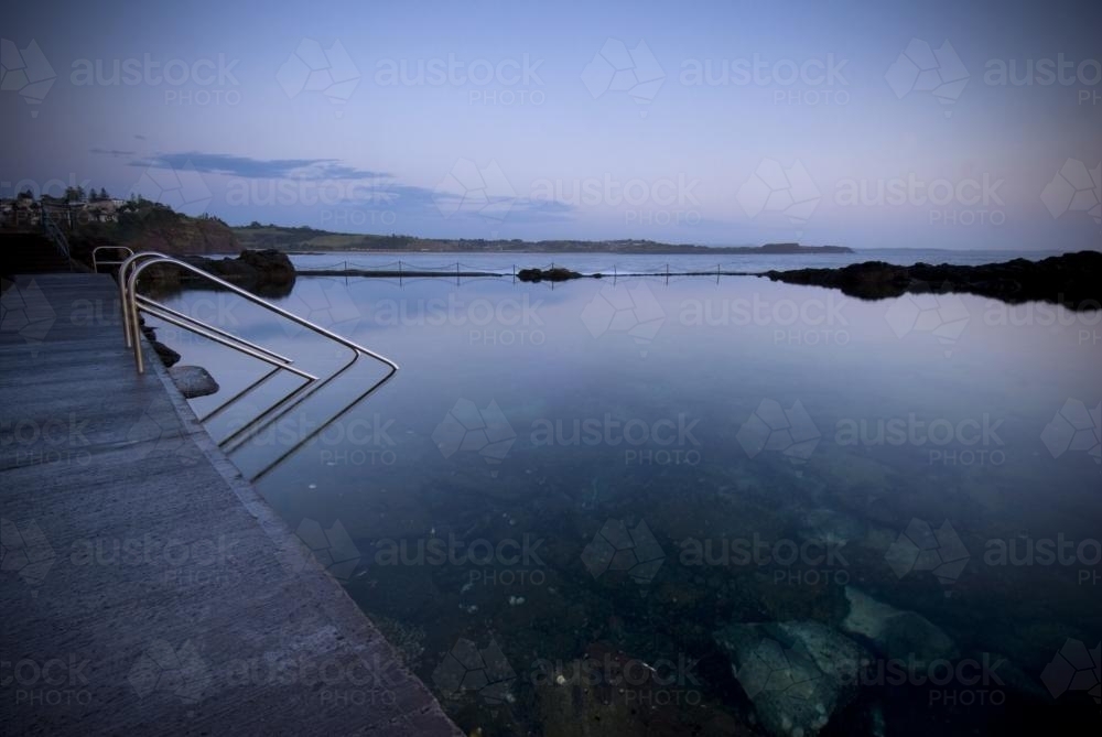 Early Morning Seaside Baths - Australian Stock Image